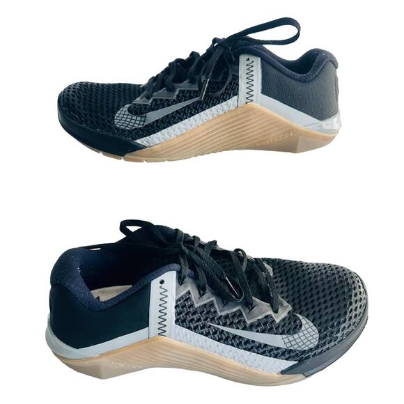 Nike Men's Metcon 6 Sneaker Grey Black Iron Gum Size 7.5 Crossfit Gym CK9388-002 - Picture 1 of 6